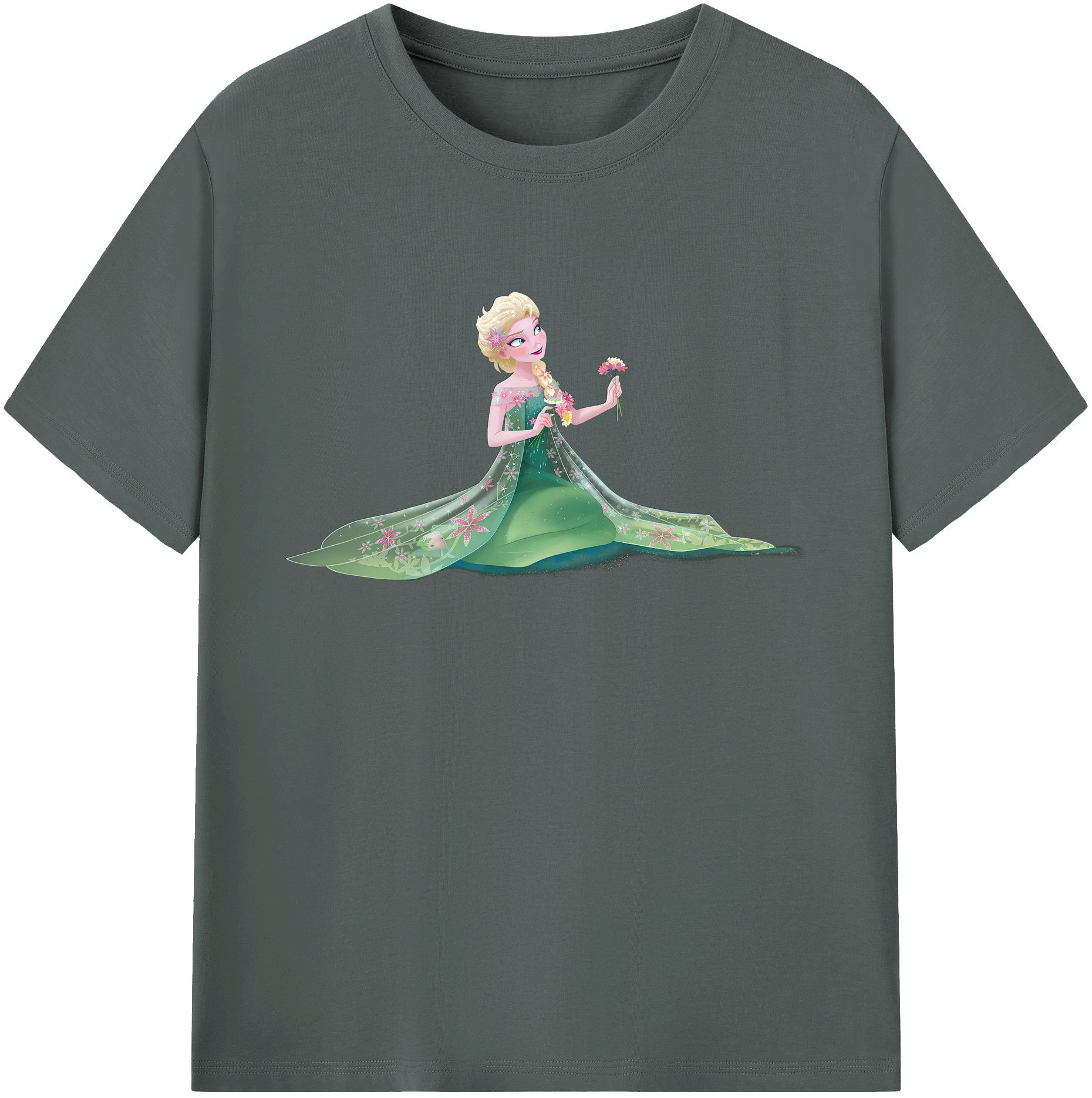 （画像用） アナと雪の女王 アンナ エルサ Frozen Anna Elsa 綿100％ メンズ半袖Tシャツ｜肌触りやわらか＆通気性